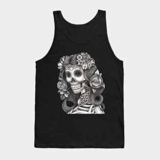 Female skeleton in love. Tank Top